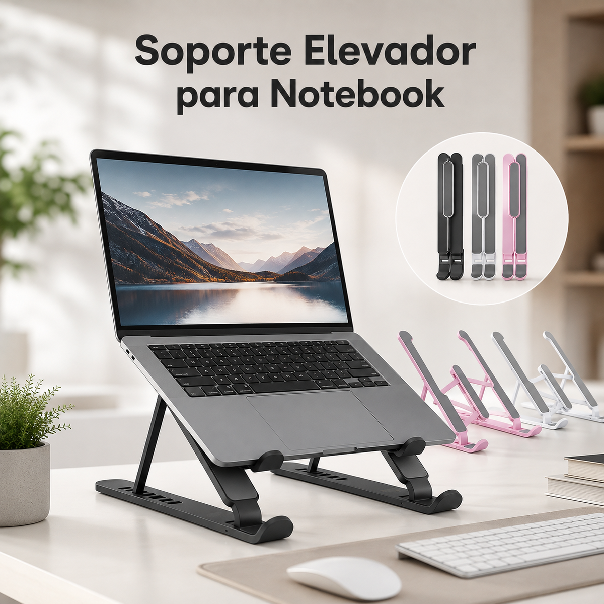 Soporte Plegable para Notebook hasta 17" con 5 Niveles