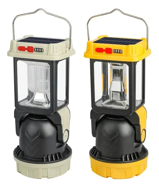 Linterna Farol LED Recargable 2 en 1 USB-C 480 lm con Panel Solar