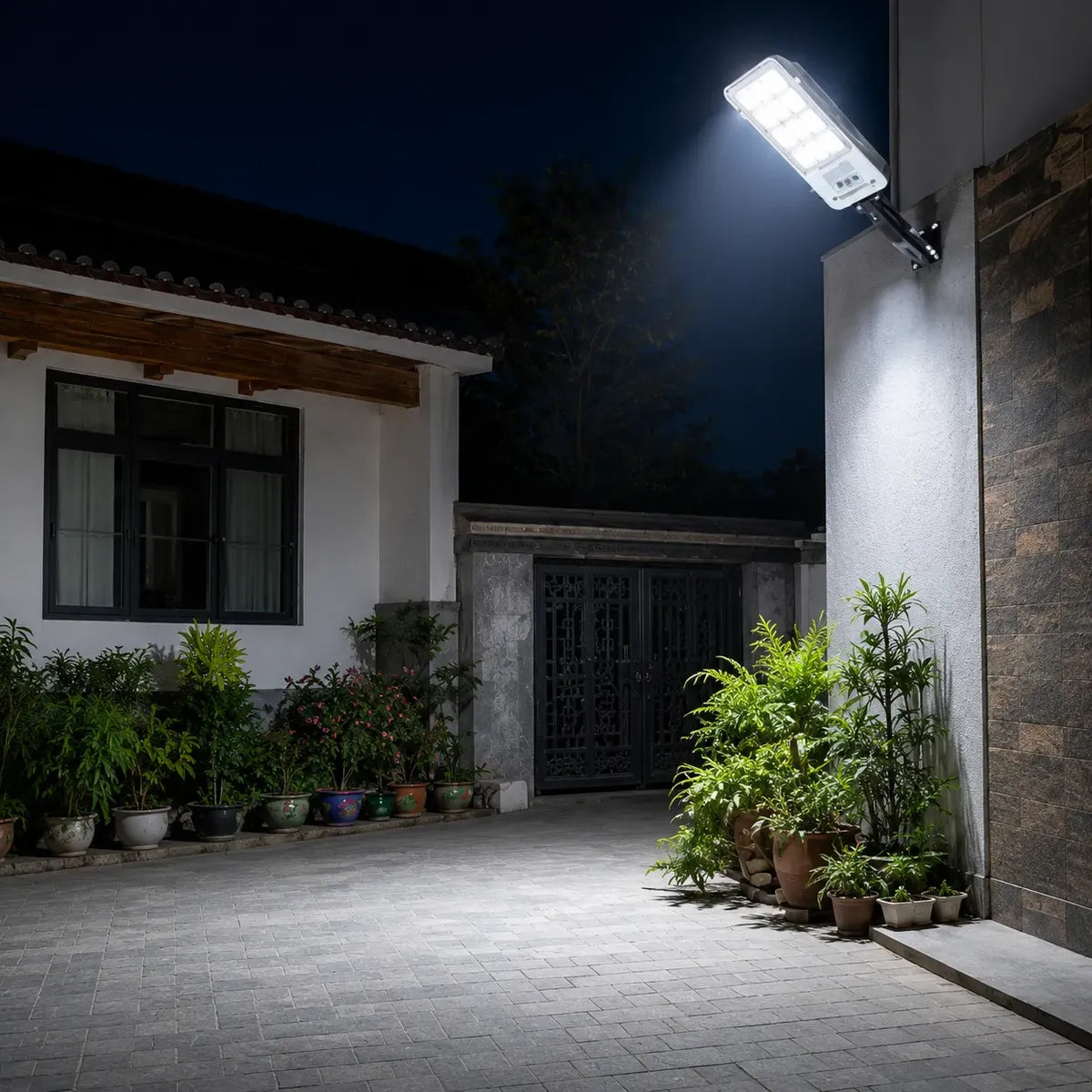 3000w Foco Solar Led Con Sensor Movimiento Control Remoto