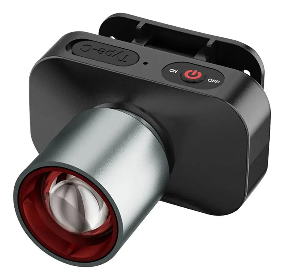 Linterna frontal LED con ángulo ajustable y diseño ligero para uso diario