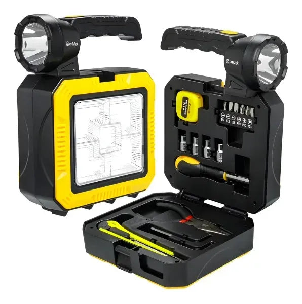 Linterna Solar Recargable 1000 lm con Kit de Herramientas USB