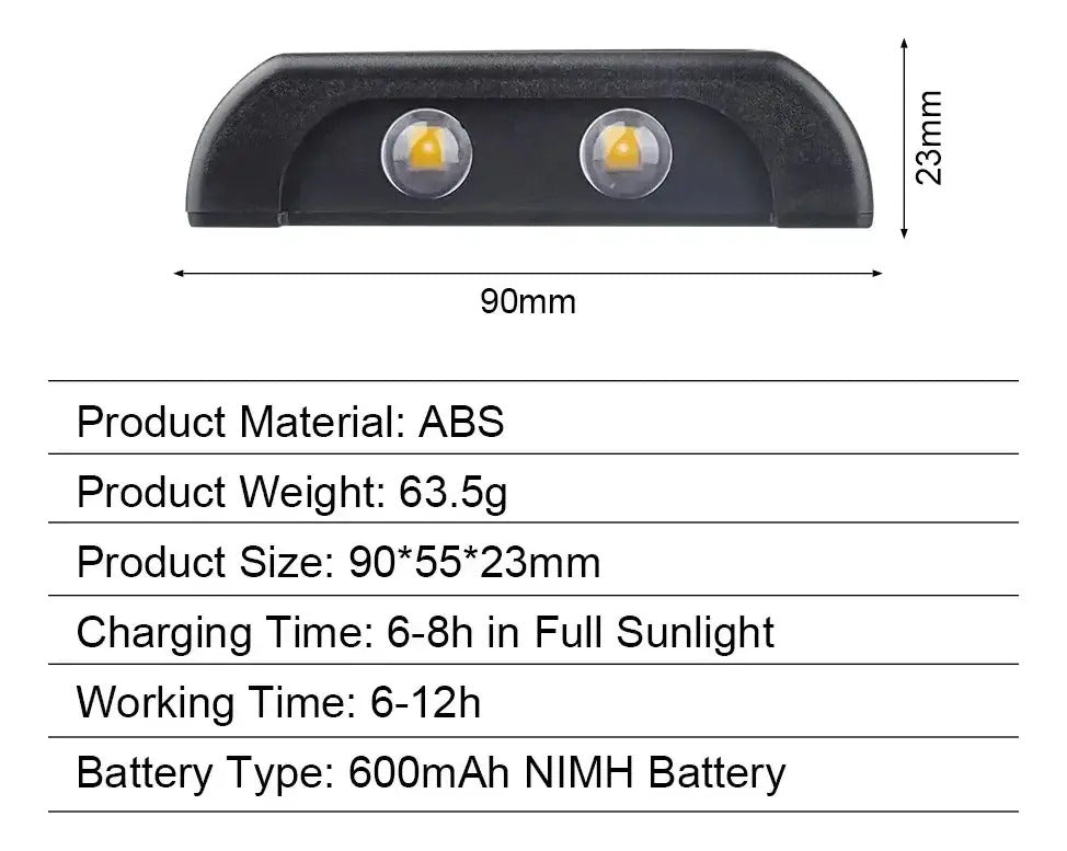 Pack 4 Lámparas Solares de Muro 6 LED Luz Cálida para Jardín, Patio y Caminos