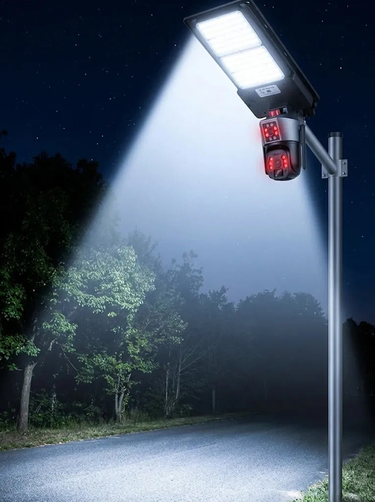 Foco Solar LED 200W con Camara 4G PTZ y Control Remoto para Exterior