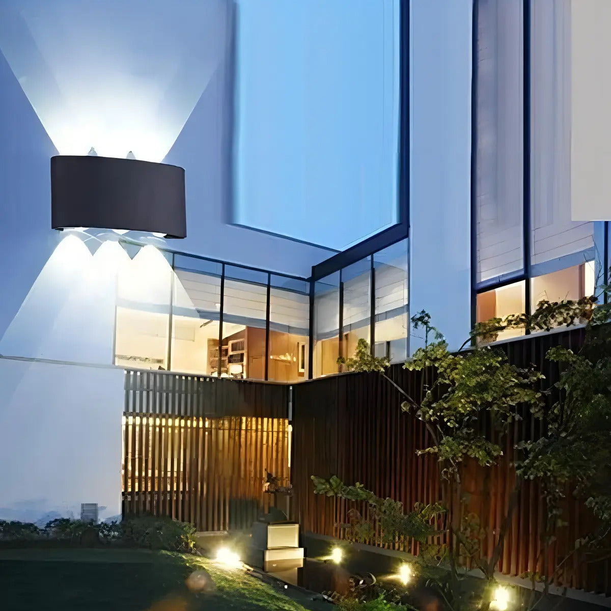 Aplique De Pared Exterior 6w Led Luz Cálida Decoración Hogar