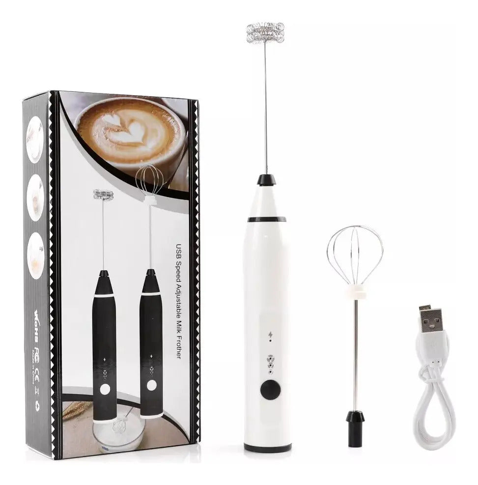 Mini batidora de café y espumador de leche recargable por USB