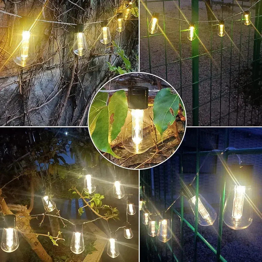 Guirnalda Solar 10m Luz Cálida para Exterior y Jardín
