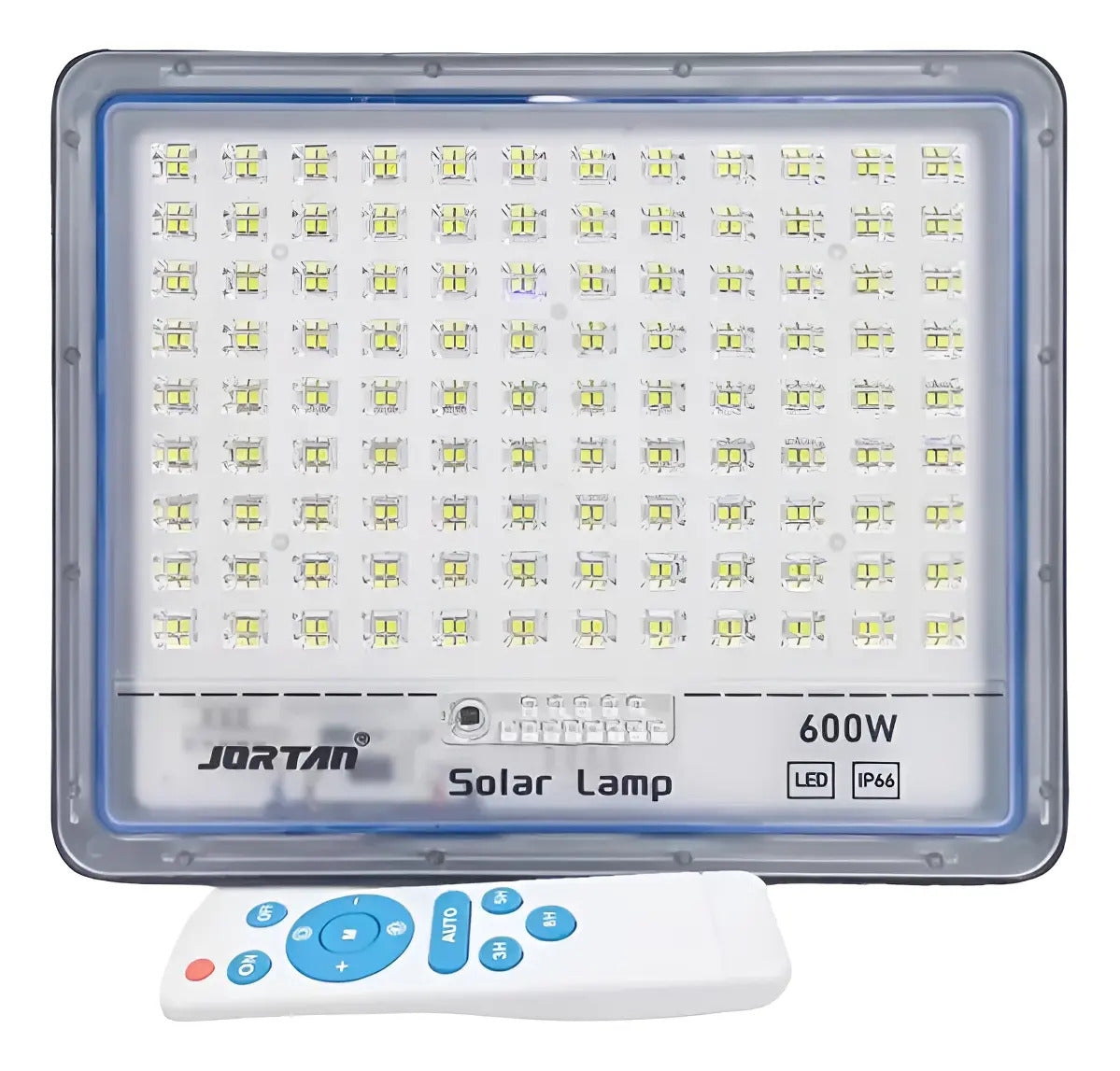 Foco Solar LED 600W IP66 Jortan con Panel y Control Remoto para Patio, Jardín y Parcela