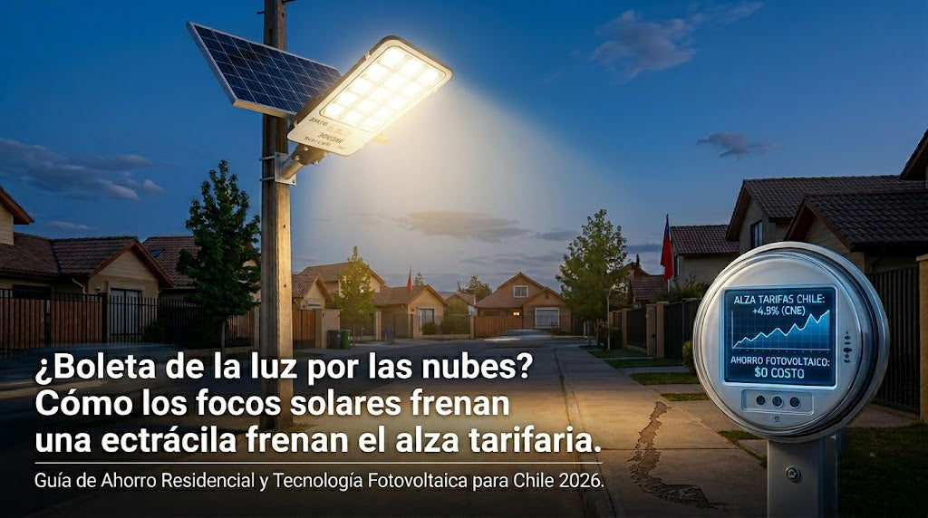 ¿Boleta de la luz por las nubes? Cómo los focos solares te ayudan a frenar el alza de la electricidad en Chile