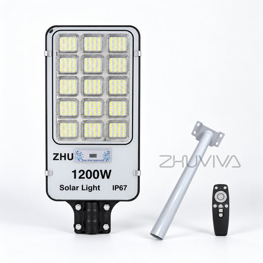 Foco solar LED 1200W IP67 para iluminación exterior