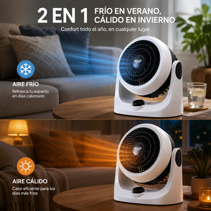 Termoventilador 2 en 1 con aire frío y caliente para uso en casa