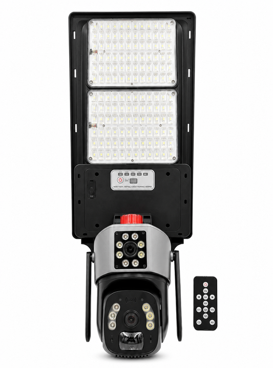 Foco Solar LED 200W con Camara 4G PTZ y Control Remoto para Exterior