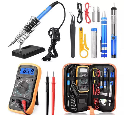 Kit de Soldadura Electrónica 60W con Multímetro y Accesorios