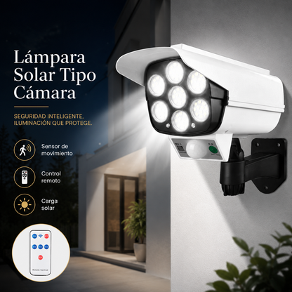 Foco Solar Tipo Camara+Sensor De Movimiento + Control Remoto