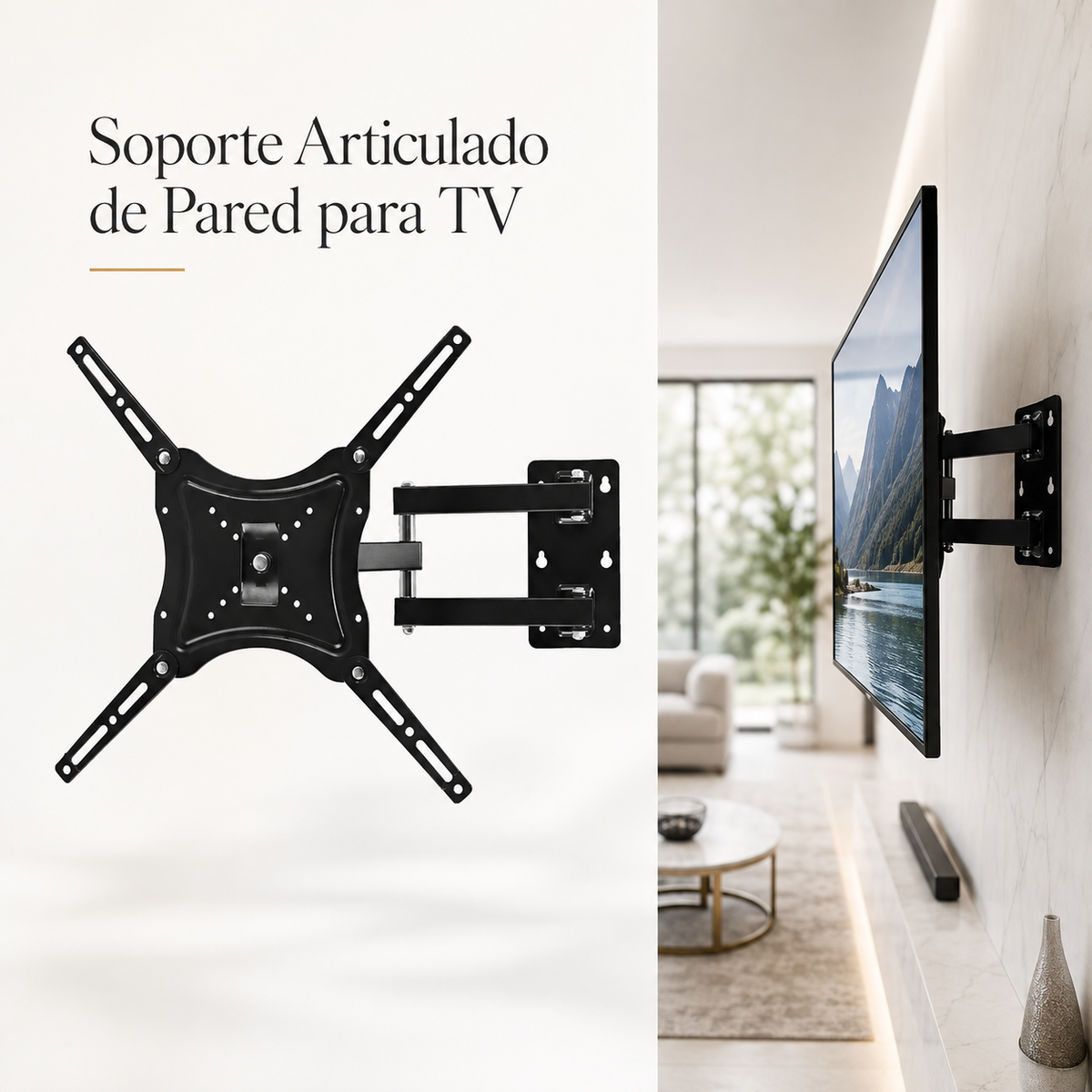 Soporte articulado de pared para TV LED y LCD