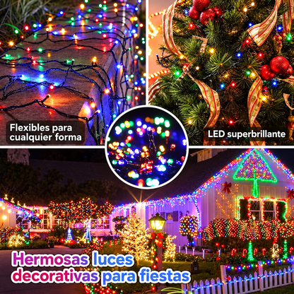 Guirnalda LED multicolor para jardín, balcón y celebraciones