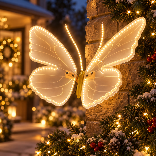 Mariposa LED Dinámica 36 W para Navidad, Jardín y Decoración Exterior