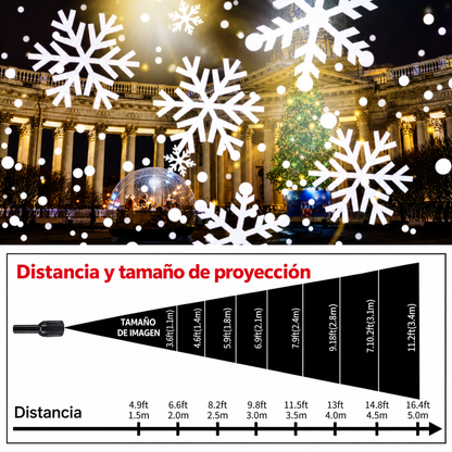 Proyector LED Navidad con 16 Figuras para Decoración