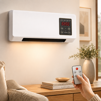 Calefactor Eléctrico de Pared 800W Frío/Calor con Control Remoto