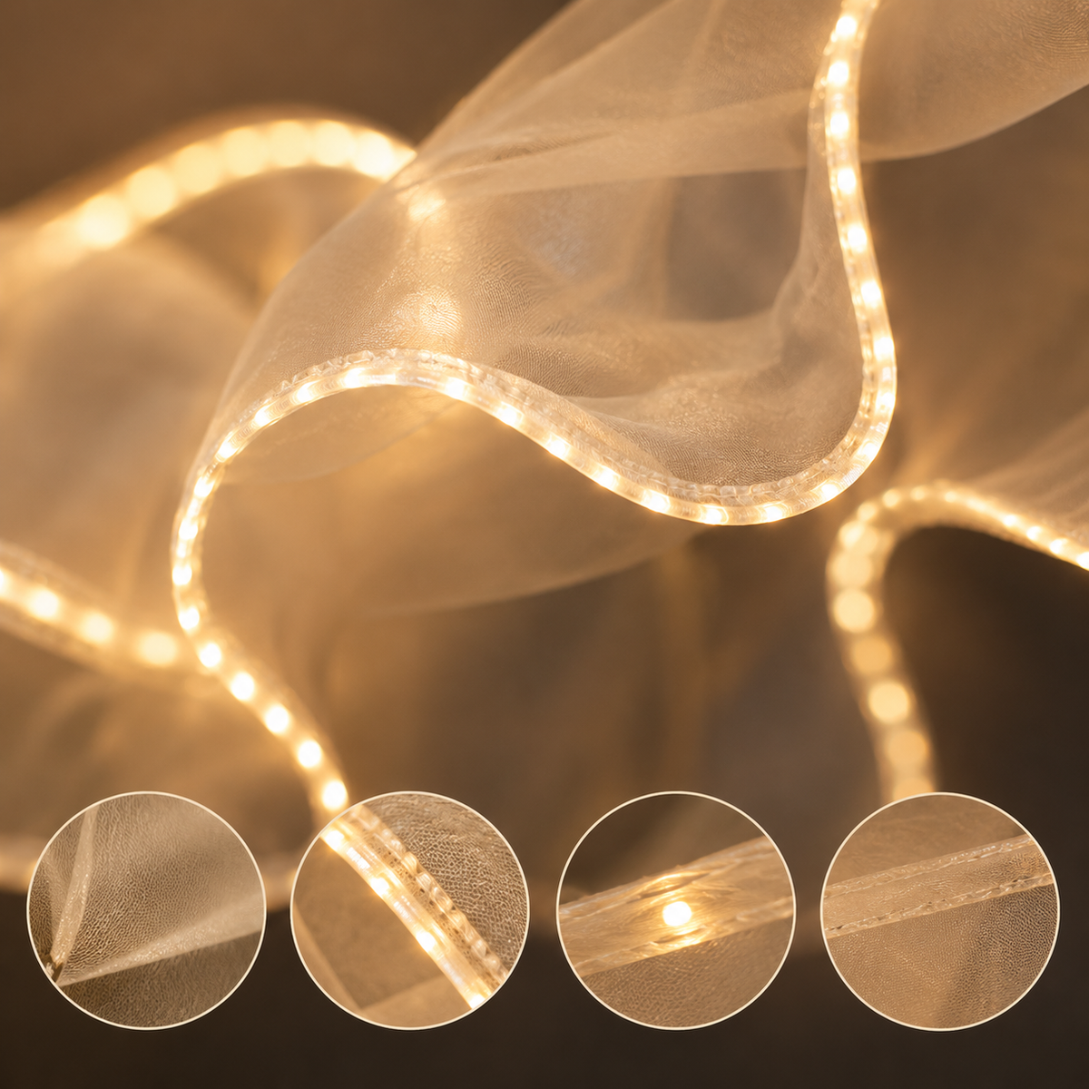 Cortina de Luces LED Tipo Telón 100×70 cm Luz Cálida para Bodas y Eventos
