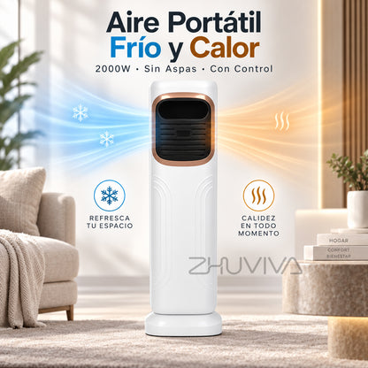 Aire portátil frío y calor 2000W sin aspas en sala de estar