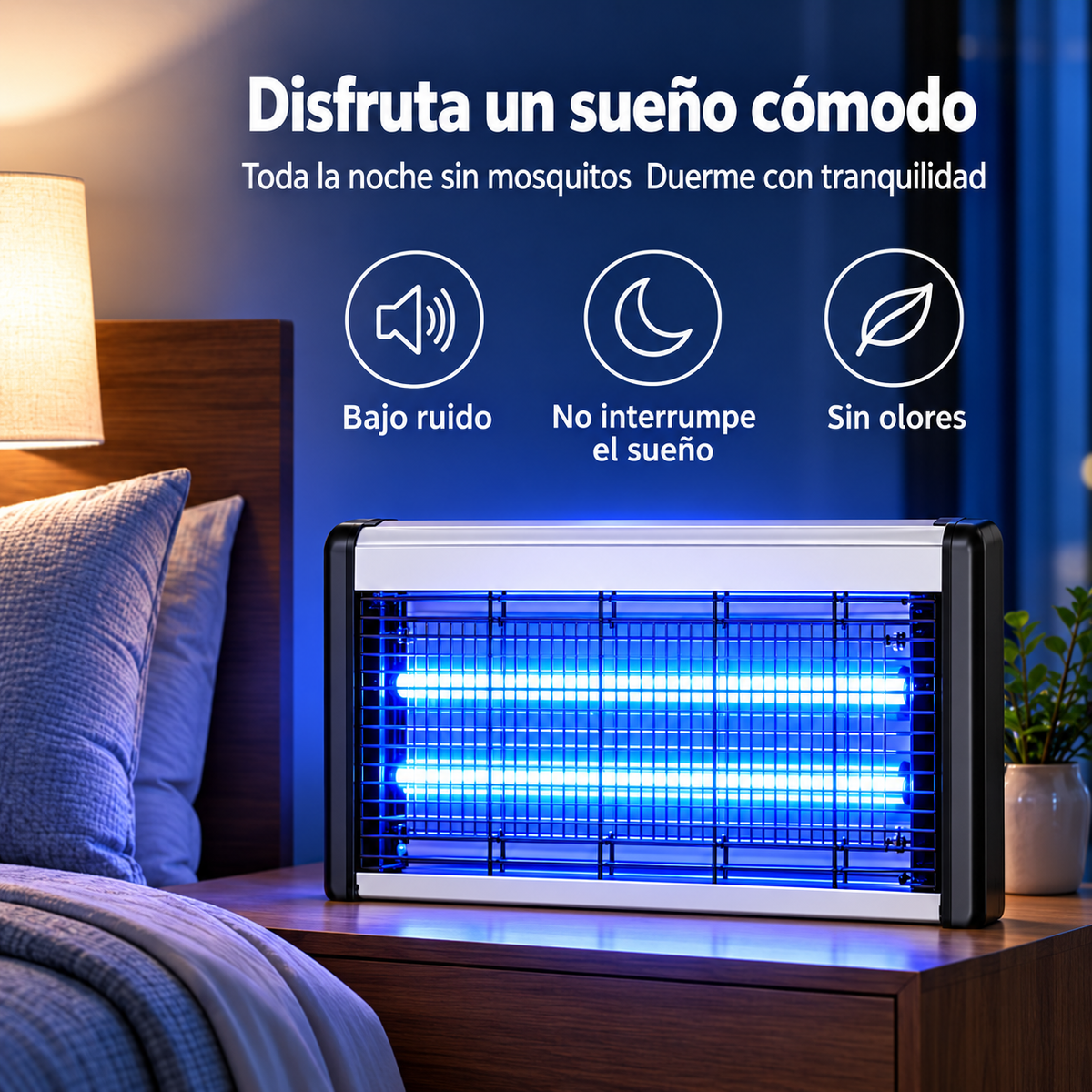 Lámpara UV Mata Mosquitos y Moscas 220 V para Interior