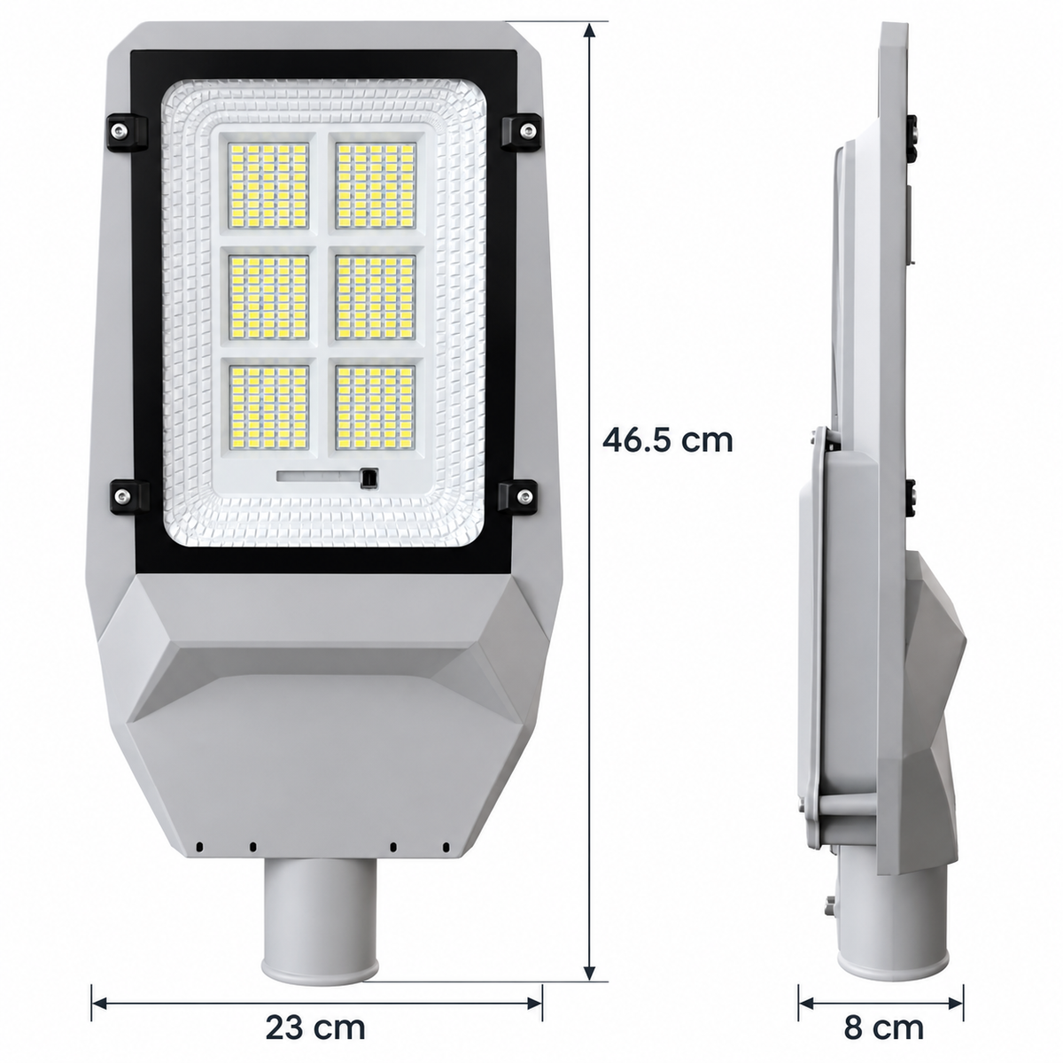 ZHU | Foco Solar LED 1200W 12V IP67 Luz Continua con Soporte, Sensor y Control Remoto