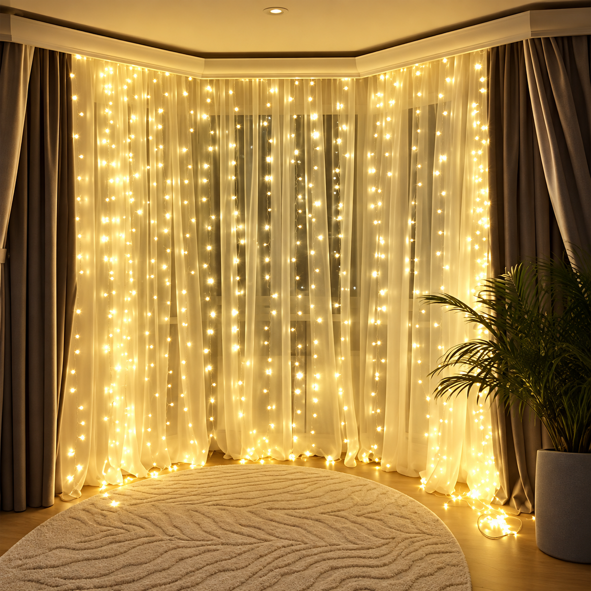 Luces decorativas de Navidad 2 x 2 m con alimentación USB o pilas