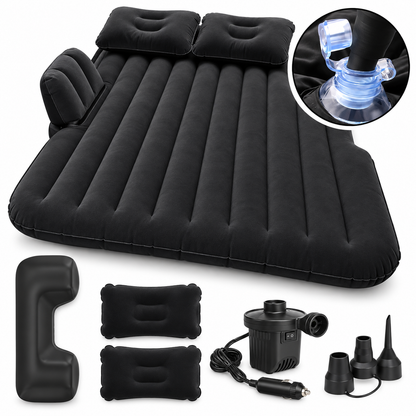 Cama Inflable para Auto 130 x 80 x 40 cm con Bomba Eléctrica para Viajes y Camping