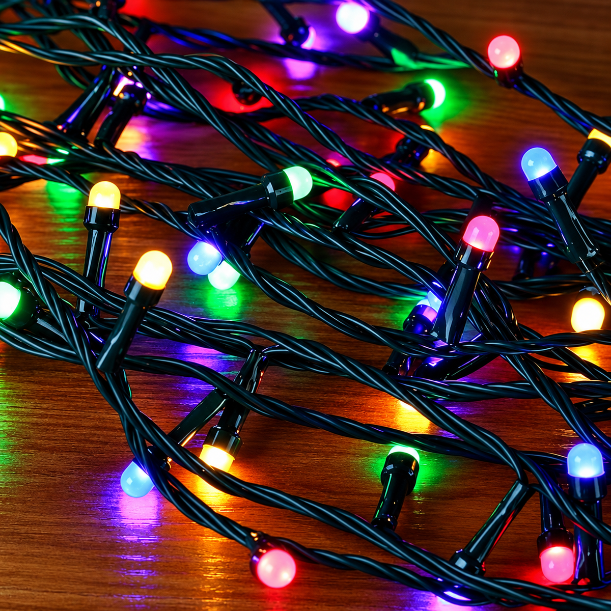 Luces LED multicolor decorativas para árbol de Navidad y fiestas
