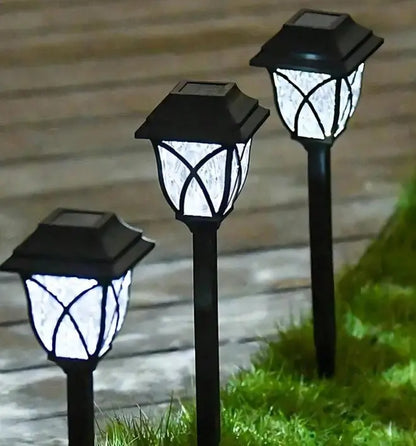 Pack 6 Faroles Solares LED de Estaca 6000K para Jardín y Sendero