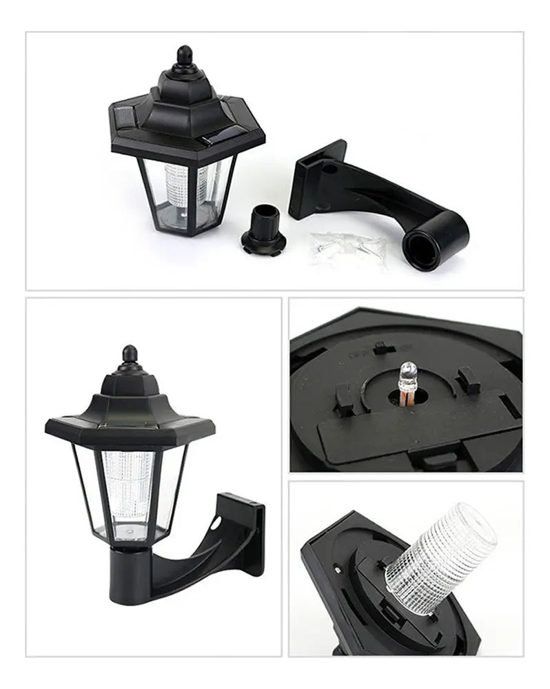 Pack 2 Faroles Solares LED de Pared 6000K para Jardín