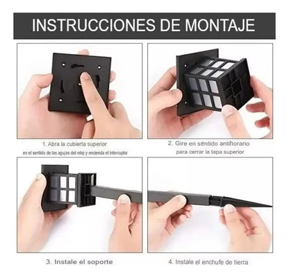 Pack 6 Lámparas Solares Farol Led Estaca Para Jardín Patio