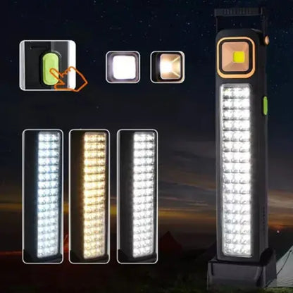 Luz de emergencia recargable con múltiples modos LED y COB