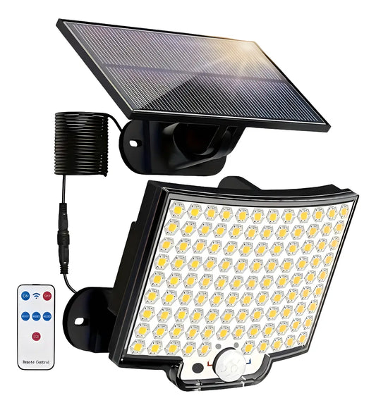 Lámpara Solar Led Sensor Movimiento Exterior 106 Led