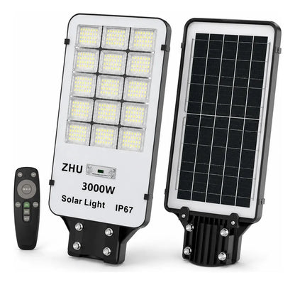 3000w Foco Solar Led Con Sensor Movimiento Control Remoto