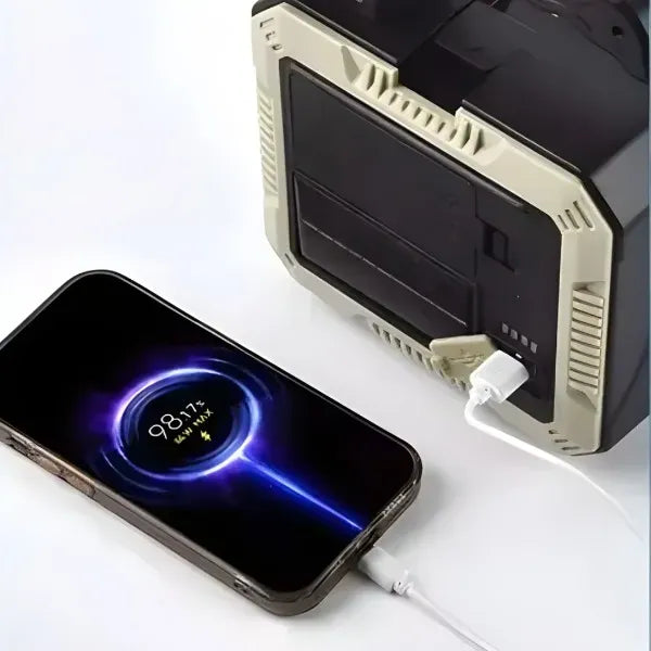 Linterna Solar Recargable 1000 lm con Kit de Herramientas USB