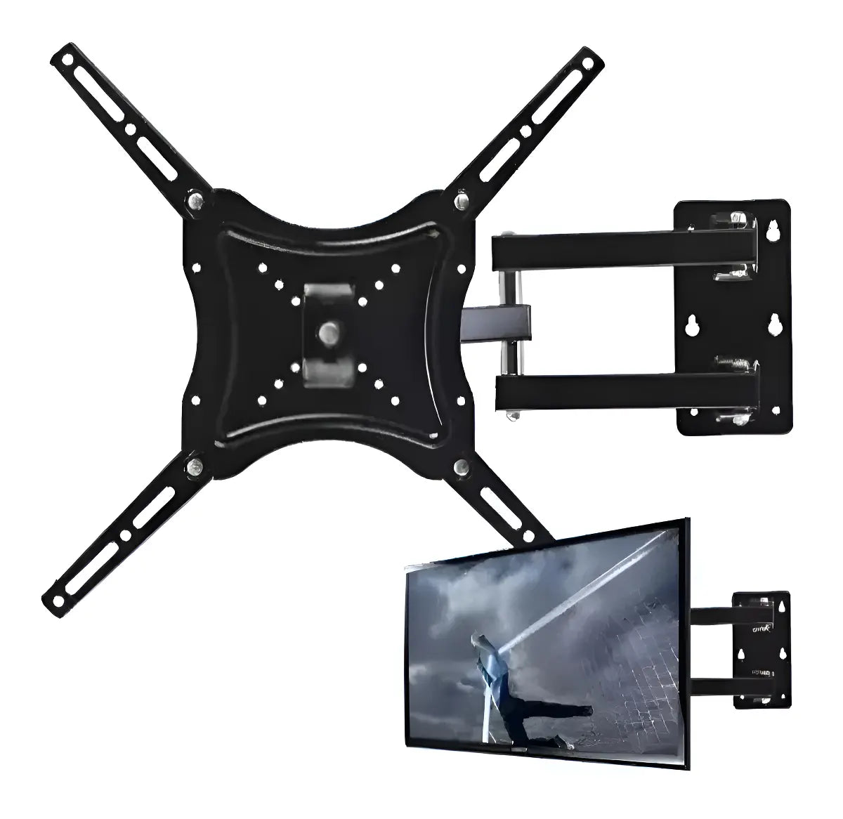 Soporte Articulado de Pared para TV Negro con Brazo Móvil
