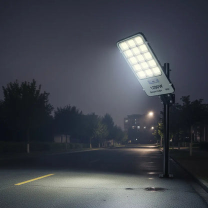 Foco Solar LED 1200W con Control Remoto y Sensor de Movimiento | Iluminación Exterior IP65