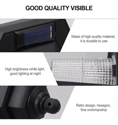 Pack 2 Faroles Solares LED de Pared 6000K para Jardín