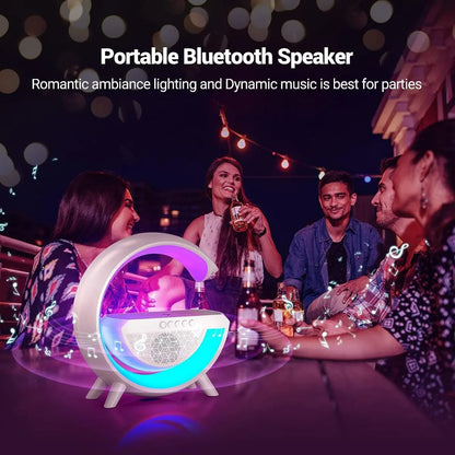Lámpara De Mesa Con Altavoz Bluetooth Luz Inteligente Color
