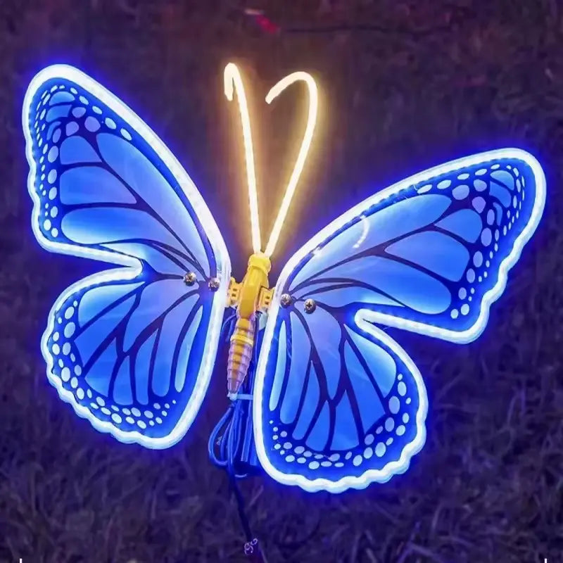 Luces LED dinámicas de mariposa para exteriores, simulación de Navidad