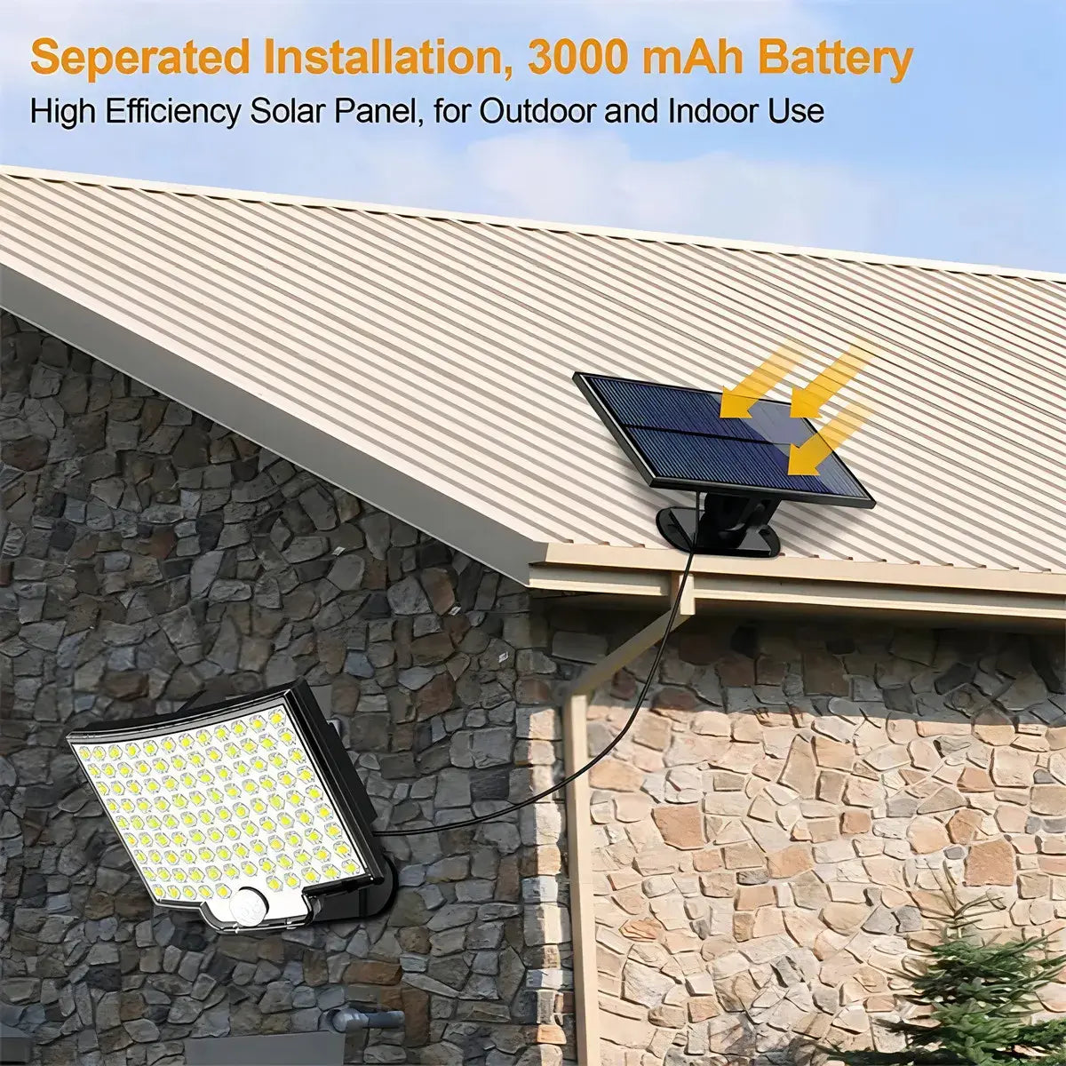 Lámpara Solar Led Sensor Movimiento Exterior 106 Led