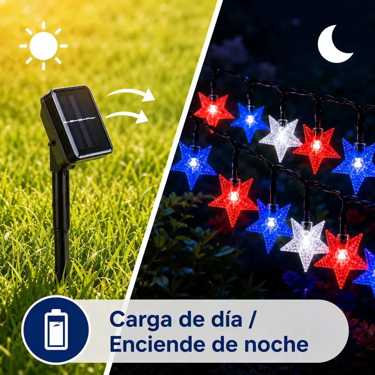Guirnalda de estrellas para decorar terraza y patio