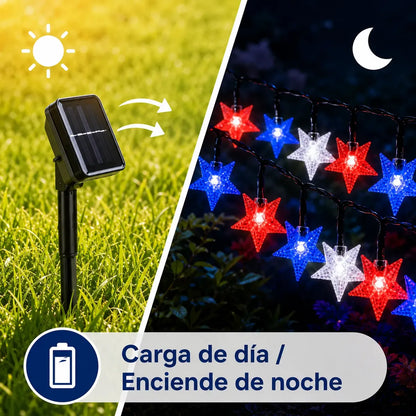Guirnalda de estrellas para decorar terraza y patio