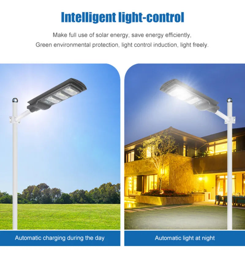 ZHU｜Foco Solar LED 120W Tipo Poste con Soporte  Sensor y Control Remoto para Patio y Jardín