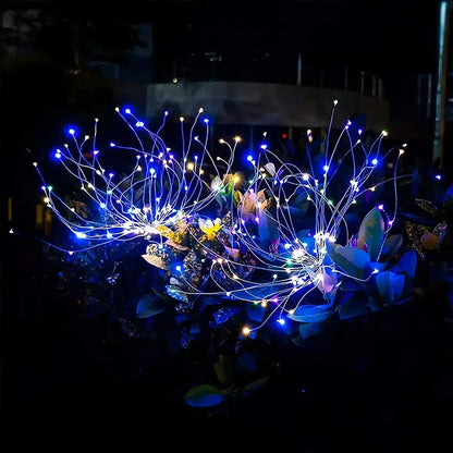 Pack 6 Luces Solares LED Fuego Artificial para Jardín y Navidad