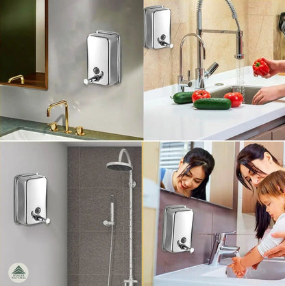 Dispensador Jabón Líquido Acero Inoxidable 500ml Para Pared