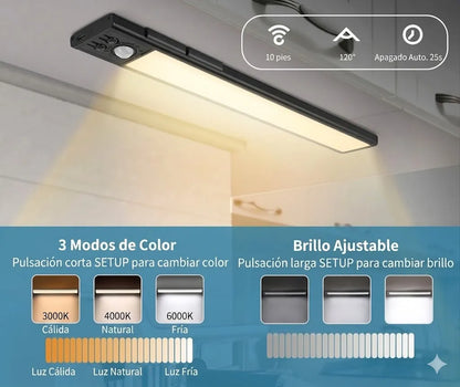 Luz Led 30cm Sensor Movimiento Para Clóset Y Armario