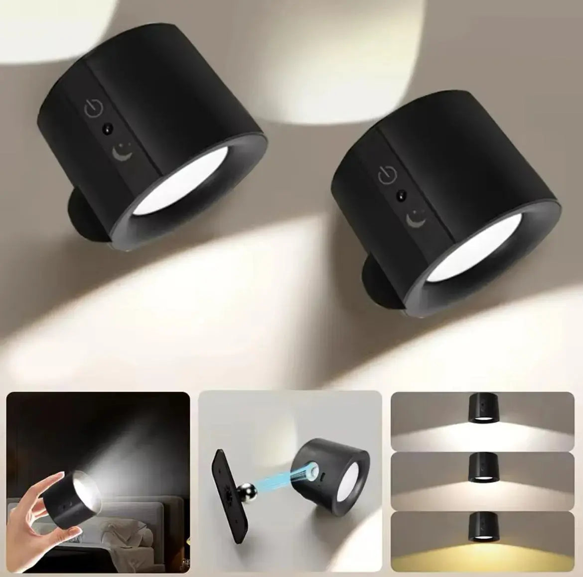Aplique De Pared Recargable Con Doble