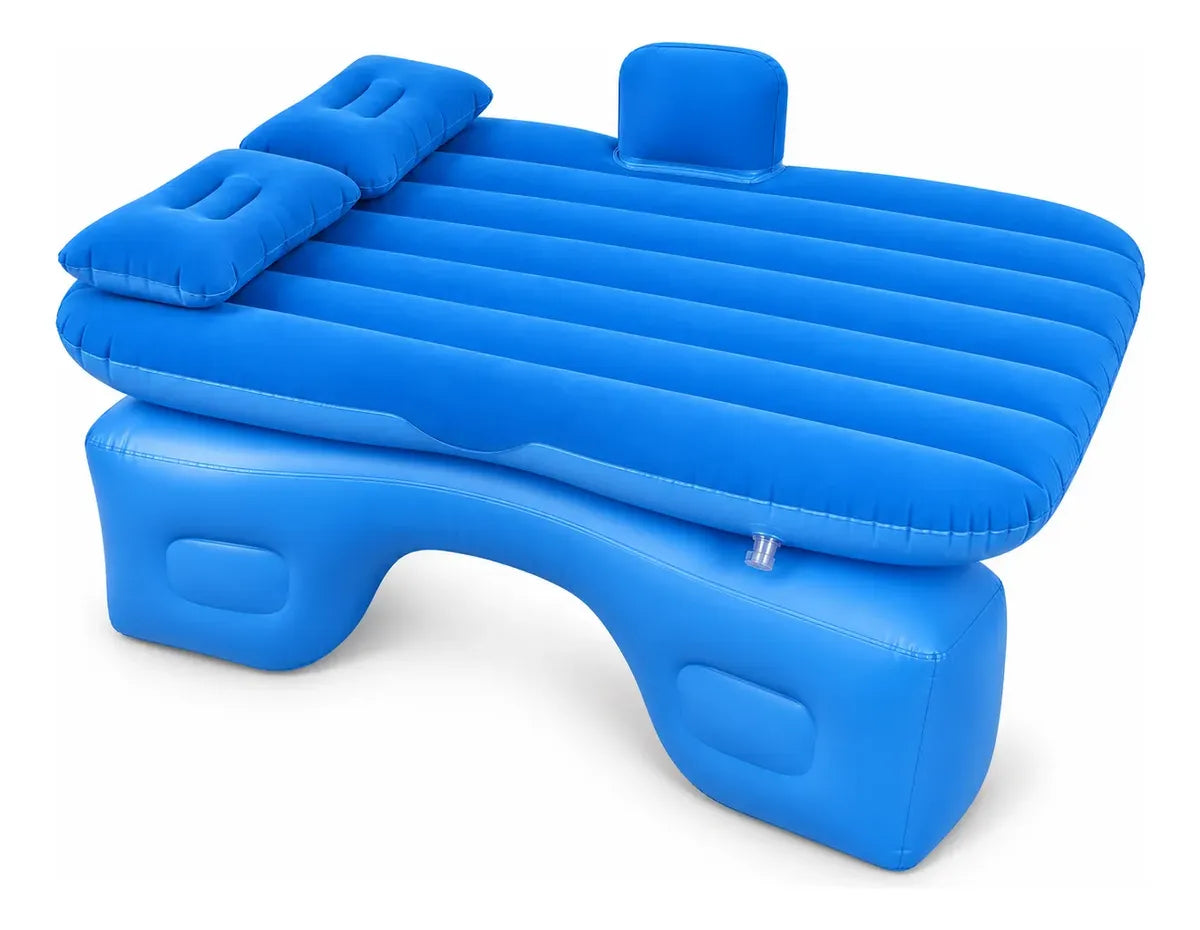 Cama Inflable para Auto 130 x 80 x 40 cm con Bomba Eléctrica para Viajes y Camping